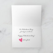 Roze Hangende luiaard Be Mine Valentijnsdag Kaart (Binnen)