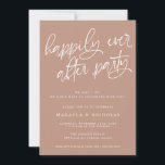 Roze Happily Ever After-feest Bruiloftsreceptie Kaart<br><div class="desc">Deze uitnodiging is de perfecte manier om vrienden en familie uit te nodigen voor jullie bruiloftsfeest waarvan het oorspronkelijke plan mogelijk is verstoord door de pandemie.</div>