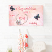  roze Happy 103rd Birthday Spandoek (Insitu)