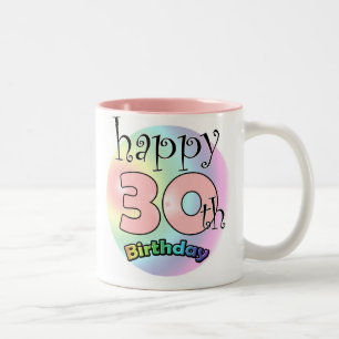 Roze Happy 30th Birthday Tweekleurige Koffiemok