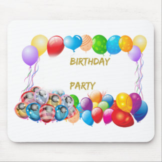 Roze Happy Birthday-ballonnen Muismat