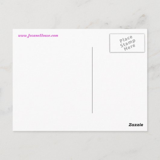 Roze Happy Birthday Briefkaart (Achterkant)