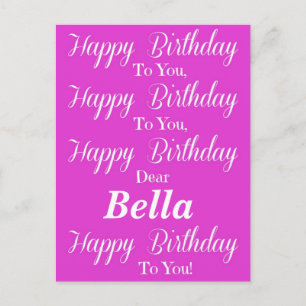 Roze Happy Birthday Briefkaart