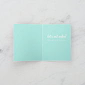 Roze Happy Birthday Cake en kaarsen Bedankkaart (Binnen)