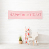 Roze Happy Birthday Spandoek (Insitu)