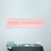 Roze Happy Birthday Spandoek (Beurs)