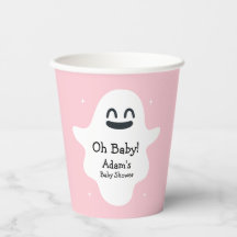 Roze Happy Cute Ghost Halloween Herfst Baby shower