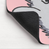 Roze Happy Cute Hedgel Mousepad Muismat (Hoek)