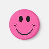 Roze Happy Face Magnet (Voorkant)