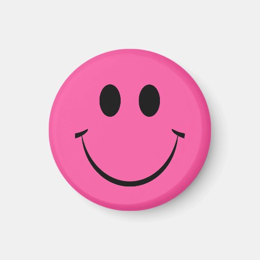 Roze Happy Face Magnet (Voorkant)