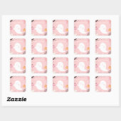 Roze Happy Halloween Sticker (Vel)