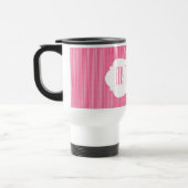Roze Happy Ice Cream Stripes Monogram Fun Reisbeker (Links)