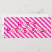 Roze Happy Moederdag Cadeaubon Card Kaart (Achterkant)