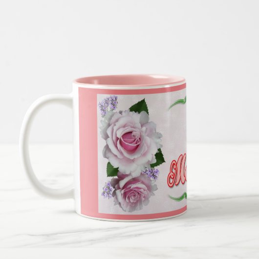 Roze Happy Moederdag Mok (Links)