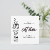 Roze Happy Moederdag van de kattenpil Kaart (Staand voorkant)