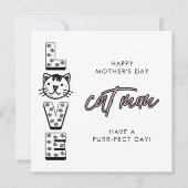 Roze Happy Moederdag van de kattenpil Kaart (Voorkant)