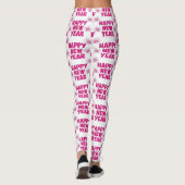 roze happy new year vuurwerk leggings (Achterkant)