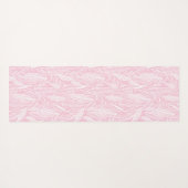 Roze Happy Oerwoud Dierenpatroon & Tropische blade Yogamat (Achterkant (horizontaal))