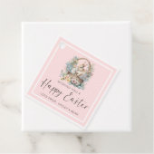 Roze Happy Paaster Bunny Bedankjes Labels (In situ)