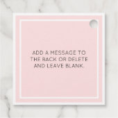 Roze Happy Paaster Bunny Bedankjes Labels (Achterkant)