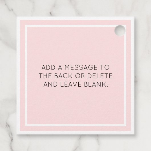 Roze Happy Paaster Bunny Bedankjes Labels (Achterkant)