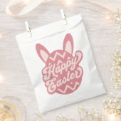 Roze Happy Paaster Bunny Bedankzakje (Geknipt)