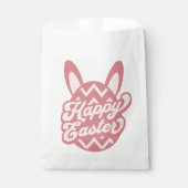 Roze Happy Paaster Bunny Bedankzakje (Voorkant)