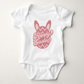 Roze Happy Paaster Bunny Romper (Voorkant)