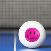 Roze Happy Ping Pong Ball (Net)