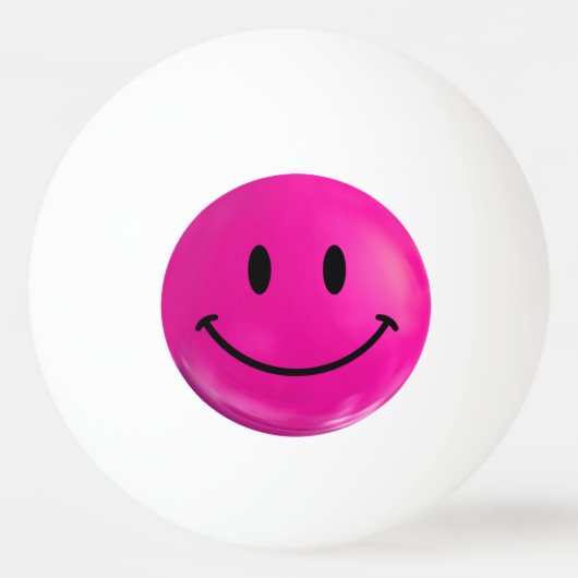 Roze Happy Ping Pong Ball (Achterkant)