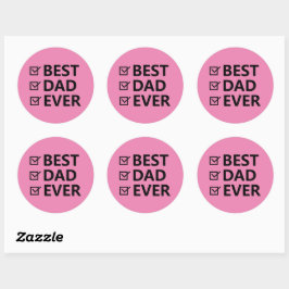 Roze Happy Vaderdag Stickers