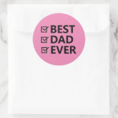 Roze Happy Vaderdag Stickers (Tas)