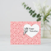 Roze Happy Valentijn Cupid briefkaart (Staand voorkant)