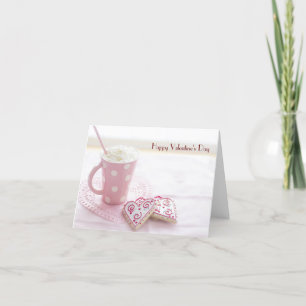 Roze Happy Valentijnsdag Bedankkaart