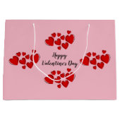Roze Happy Valentijnsdag Groot Cadeauzakje (Voorkant)