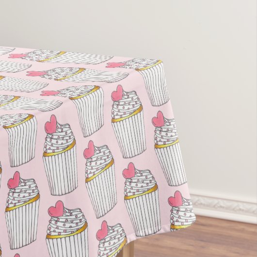 Roze hardeshars Cupcake Vrijgezellenfeest Birthday Tafelkleed (Voorbeeld)