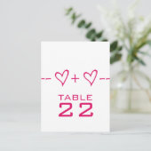 Roze hardevergelijking Tabelnummer Briefkaart (Staand voorkant)