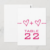 Roze hardevergelijking Tabelnummer Briefkaart (Voorkant / Achterkant)
