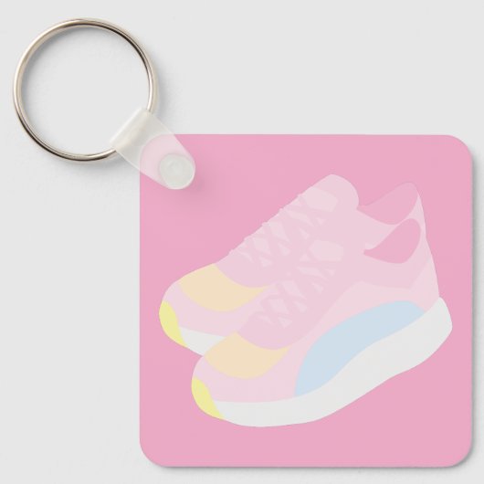 Roze hardloopschoenen sleutelhanger (Voorkant)