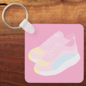 Roze hardloopschoenen sleutelhanger (Voorkant)