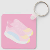 Roze hardloopschoenen sleutelhanger (Achterkant)
