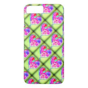 roze harige groene diamanten Case-Mate iPhone case
