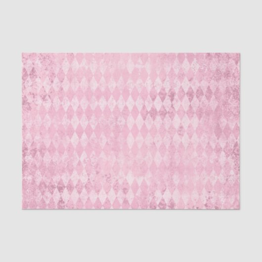 Roze Harlekijnpatroon Tissuepapier (Voorkant)