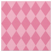 Roze Harlequin Diamond Pattern Stof (Close Up)