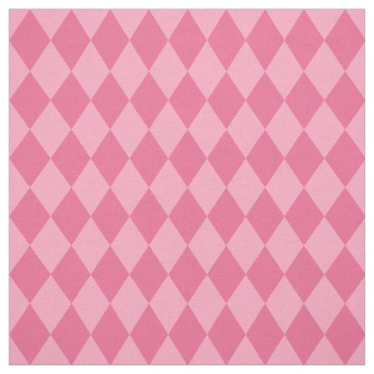 Roze Harlequin Diamond Pattern Stof (Swatch)