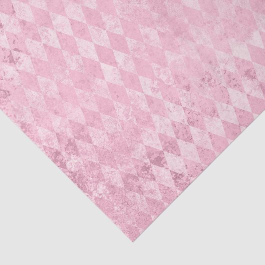 Roze Harlequin Pattern Tissuepapier (Detail)