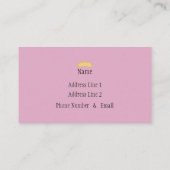 Roze Harlequin Persoonlijke Princess Calling Card Visitekaartje (Achterkant)