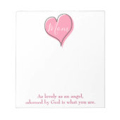 Roze harmam notitieblok (Voorkant)