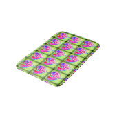 roze harspatroon groen badmat (Gekanteld)