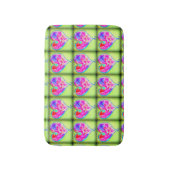 roze harspatroon groen badmat (Voorkant Verticaal)